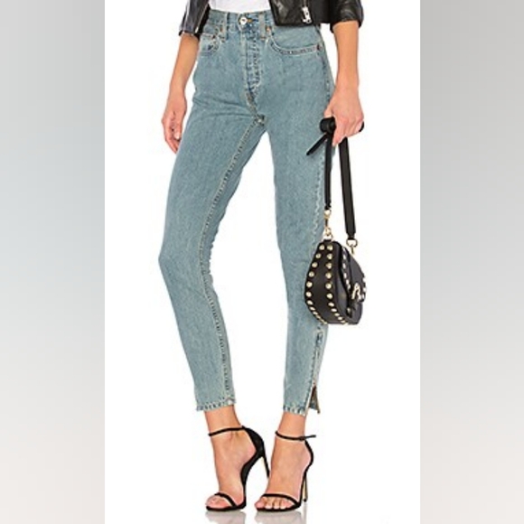 3. NWT RE/DONE ORIGINALS HIGH RISE ANKLE ZIP IN 90s SIZE 24 - Picture 1 of 9